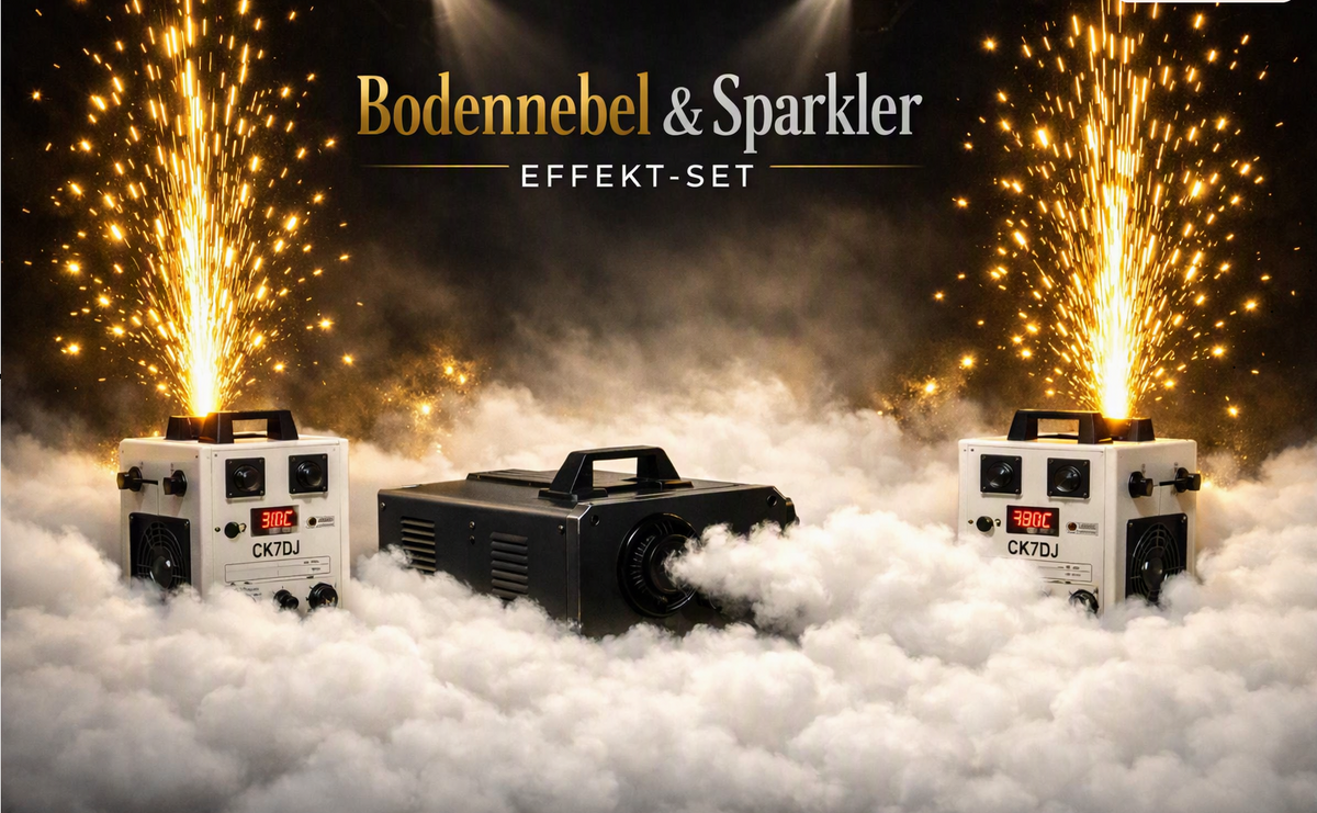 bodennebelmaschine und kaltfunken effekt für hochzeit