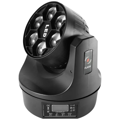 FLASH Big-Eye Kaleidoscope – LED Moving Head 6×15 W OSRAM RGBW 4in1