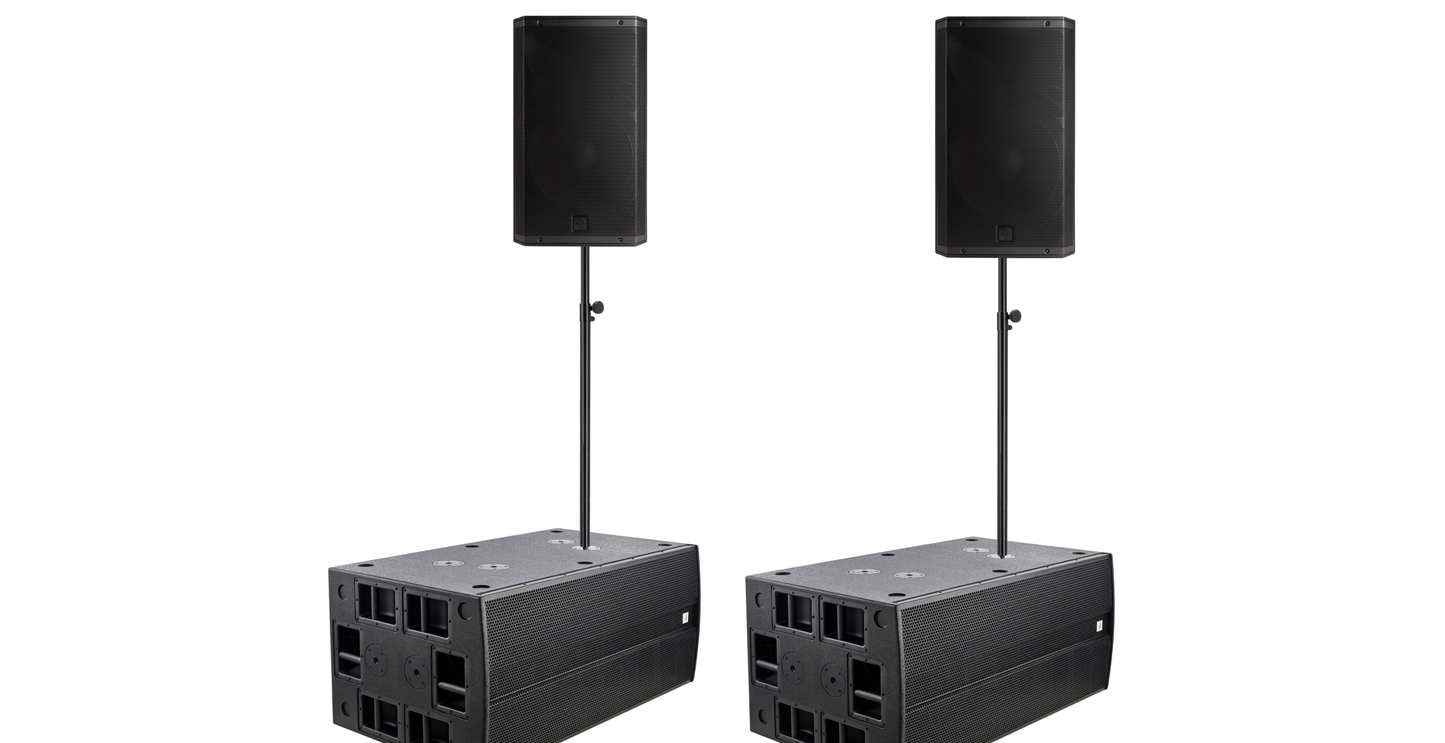 RCF High-Power PA-Set – 2x ART 945-A + 2x TP218/1600A (aktiv)