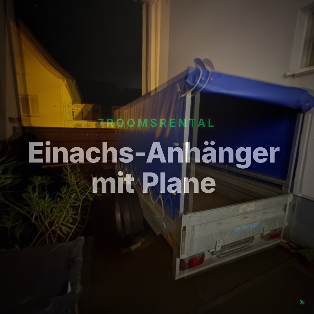 Einachs-Anhänger mit Plane – 1,2t – Clean Showcase